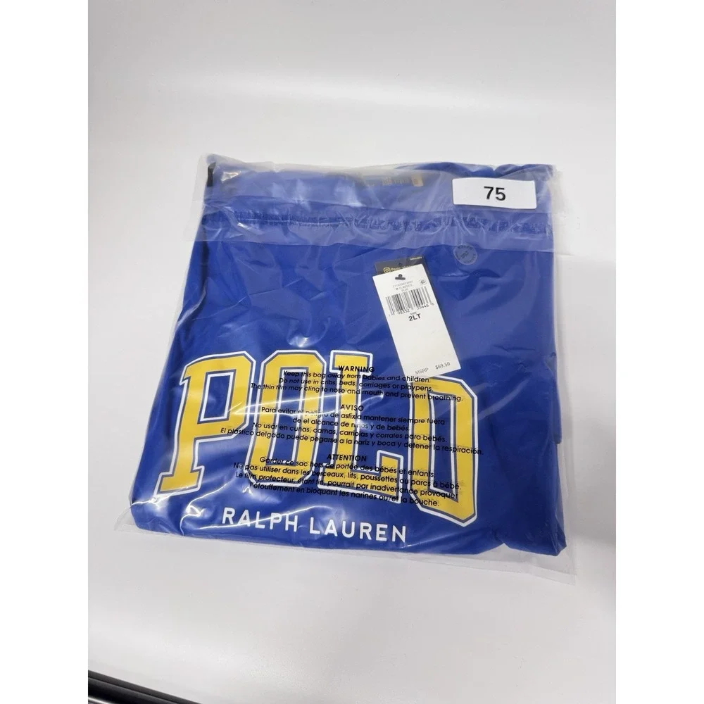 Polo Ralph Lauren M Classic Blue Mens 2XLT Pullover Shirt Big And Tall Short Sle